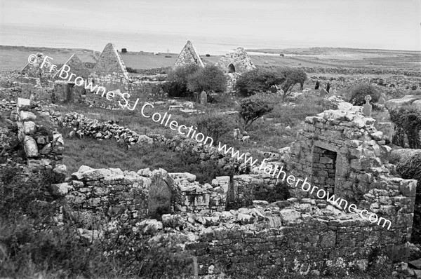 THE SEVEN CHURCHES (B) TEAMPUL A PHUILL  DUN ONAGHT  CROSS FRAGMENTS ARRANGED BY MISS STOKES  CLOGHAUN NA CARRAIGHE  CORNAU NEAR KILRONAN